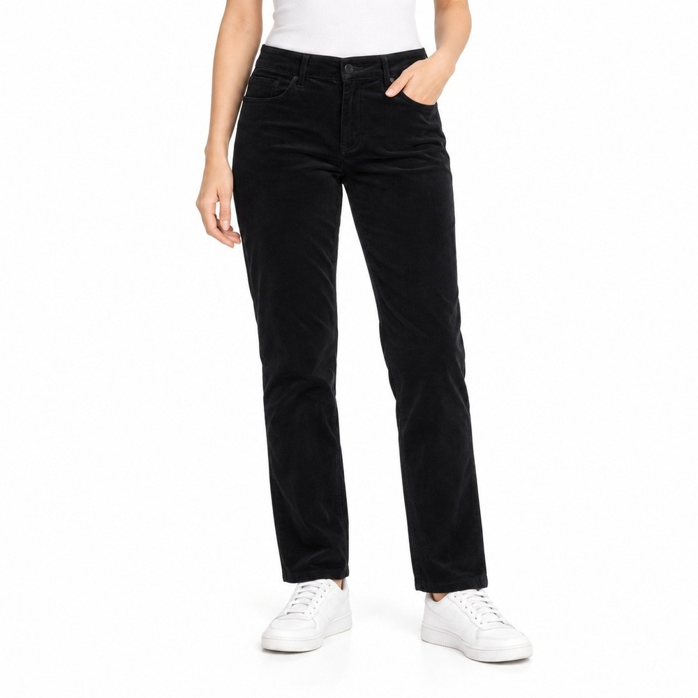 Brooks Brothers Natalie Fit Women 14 Black Corduroy Straight Leg Trousers Fall